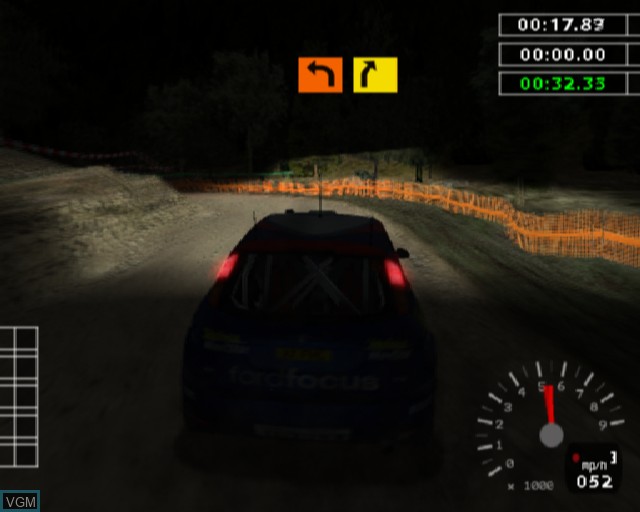 In-game screen of the game WRC II Extreme on Sony Playstation 2