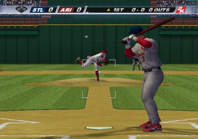 In-game screen of the game Major League Baseball 2K8 on Sony Playstation 2