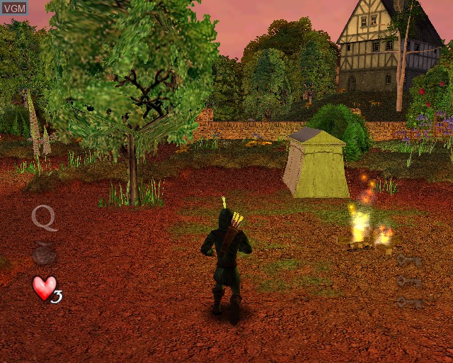 In-game screen of the game Robin Hood's Quest on Sony Playstation 2