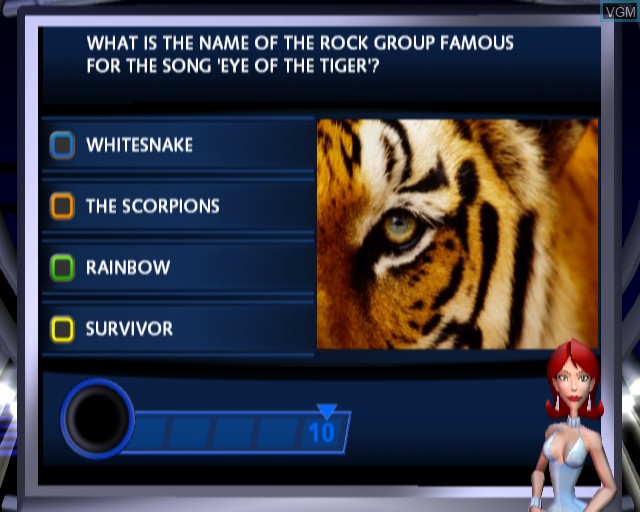 In-game screen of the game Buzz! The BIG Quiz on Sony Playstation 2