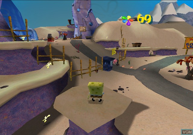 In-game screen of the game SpongeBob Schwammkopf - Schlacht um Bikini Bottom on Sony Playstation 2