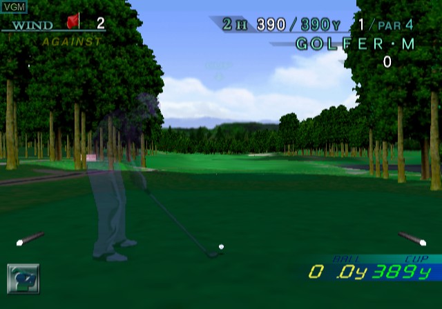In-game screen of the game Golf Navigator Vol. 4 on Sony Playstation 2