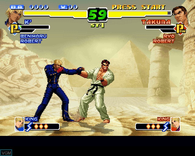 In-game screen of the game King of Fighters 2000, The on Sony Playstation 2