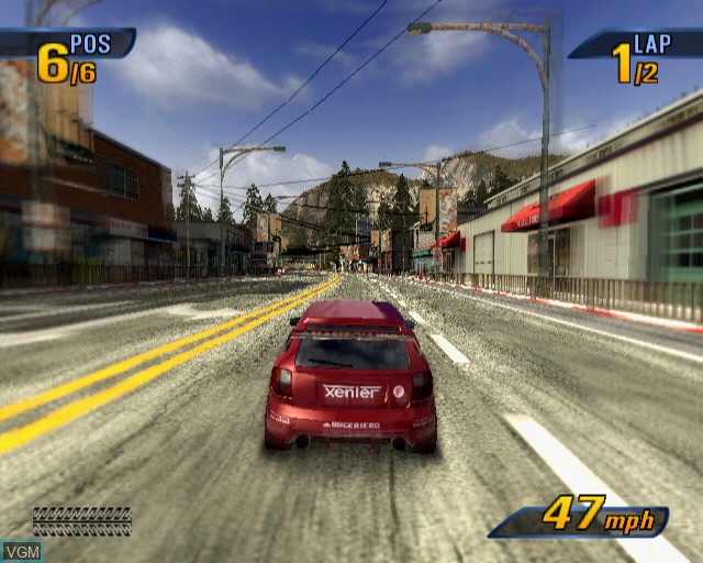 In-game screen of the game Burnout Anthology on Sony Playstation 2