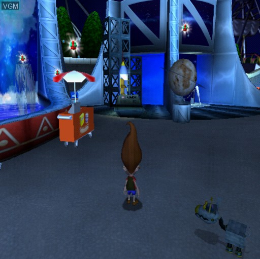 In-game screen of the game Jimmy Neutron Boy Genius on Sony Playstation 2