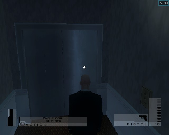 In-game screen of the game Hitman - The Triple Hit Pack on Sony Playstation 2