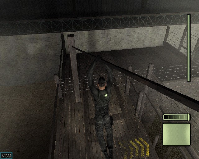 In-game screen of the game Tom Clancy's Splinter Cell Trilogy on Sony Playstation 2