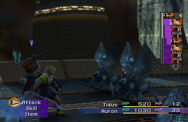 In-game screen of the game Final Fantasy X/X-2 Ultimate Box on Sony Playstation 2