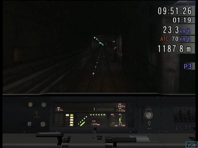 In-game screen of the game Train Simulator Midousuji-Sen on Sony Playstation 2
