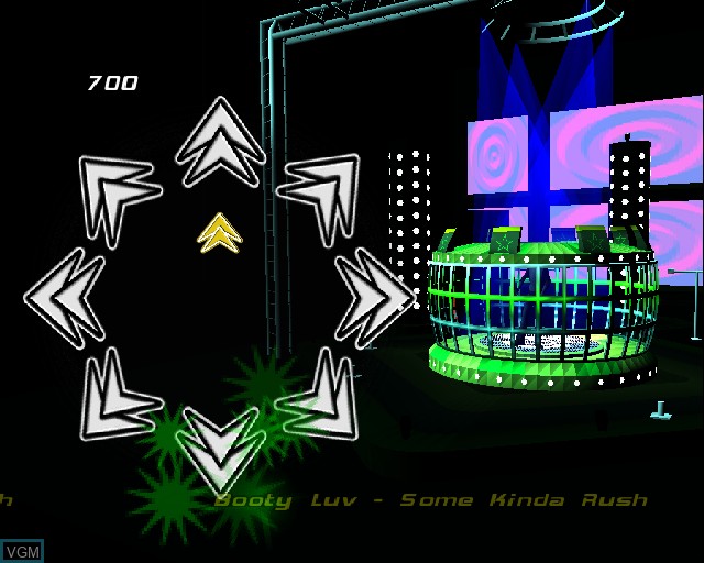 In-game screen of the game Dance Party - Pop Hits on Sony Playstation 2