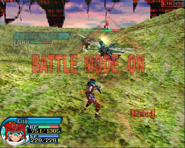 In-game screen of the game .hack//Quarantine Part 4 on Sony Playstation 2