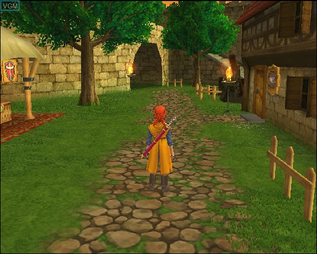 In-game screen of the game Dragon Quest - The Journey of the Cursed King on Sony Playstation 2