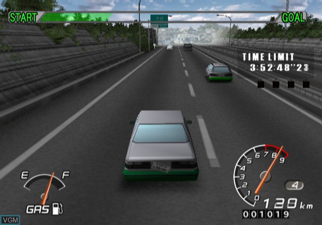 In-game screen of the game Car Racing Challenge on Sony Playstation 2