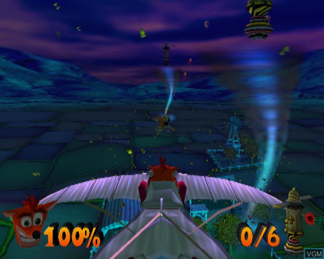 In-game screen of the game Crash Bandicoot - The Wrath of Cortex on Sony Playstation 2