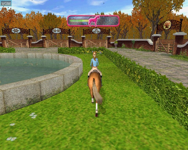 In-game screen of the game Barbie Horse Adventures - Wild Horse Rescue on Sony Playstation 2