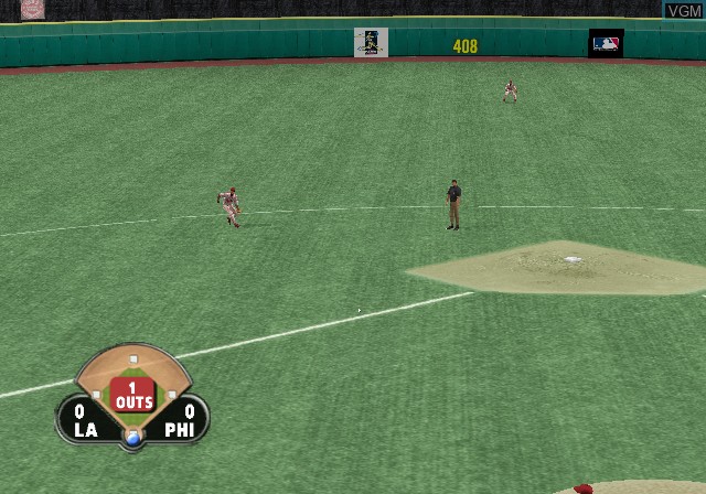 In-game screen of the game All-Star Baseball 2004 on Sony Playstation 2
