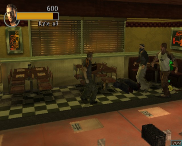 In-game screen of the game Final Fight - Streetwise on Sony Playstation 2