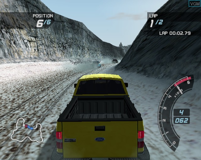 In-game screen of the game Ford Racing 3 on Sony Playstation 2