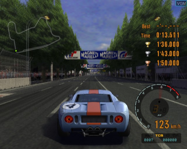 In-game screen of the game Gran Turismo Concept - 2002 Tokyo-Geneva on Sony Playstation 2