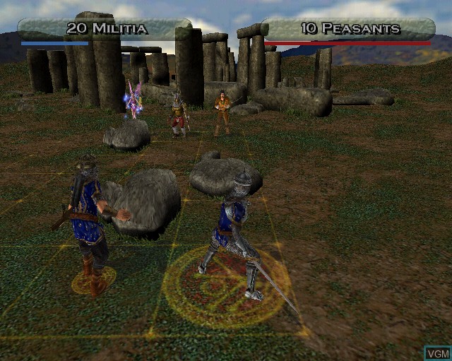 In-game screen of the game Heroes of Might and Magic - Quest for the Dragon Bone Staff on Sony Playstation 2