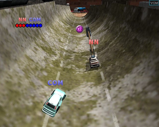 In-game screen of the game Micro Machines V4 on Sony Playstation 2