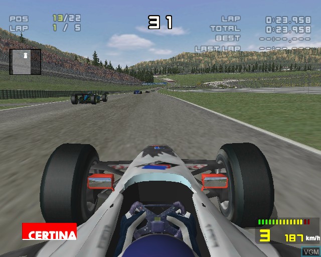 In-game screen of the game Racing Simulation 3 on Sony Playstation 2