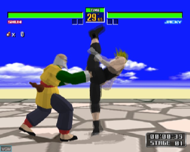 In-game screen of the game Virtua Fighter - 10th Anniversary on Sony Playstation 2