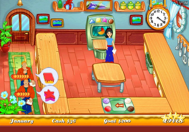 In-game screen of the game Cake Mania - Baker's Challenge on Sony Playstation 2