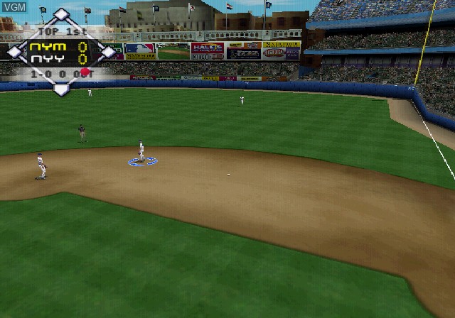 In-game screen of the game High Heat Major League Baseball 2002 on Sony Playstation 2