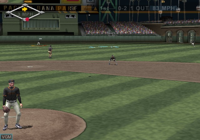In-game screen of the game High Heat Major League Baseball 2004 on Sony Playstation 2