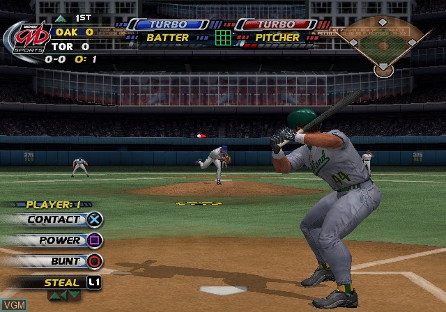 In-game screen of the game MLB SlugFest 20-04 on Sony Playstation 2