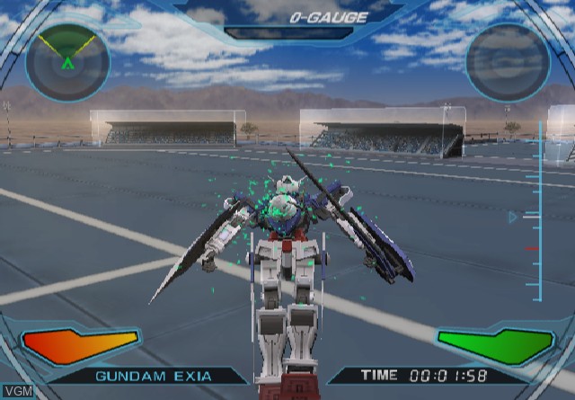In-game screen of the game Kidou Senshi Gundam 00 - Gundam Meisters on Sony Playstation 2
