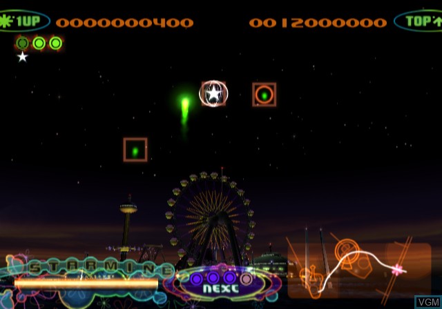 In-game screen of the game Futari no Fantavision on Sony Playstation 2