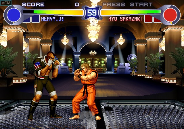 In-game screen of the game King of Fighters '94 Re-Bout, The on Sony Playstation 2