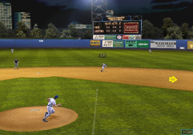 In-game screen of the game MVP Baseball 2004 on Sony Playstation 2