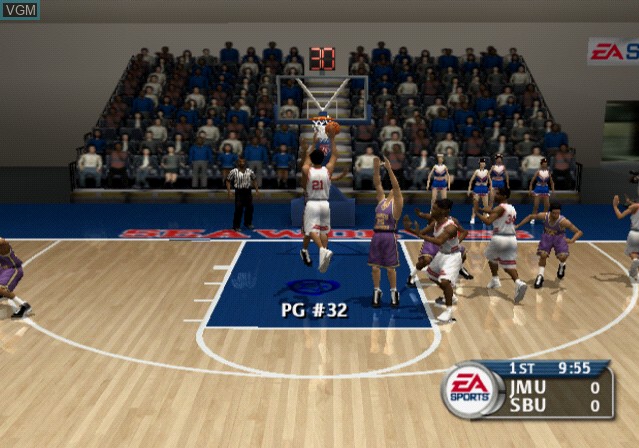 In-game screen of the game NCAA March Madness 2004 on Sony Playstation 2