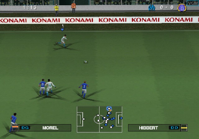In-game screen of the game Pro Evolution Soccer 2013 on Sony Playstation 2