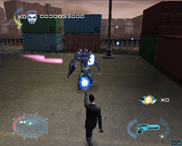 In-game screen of the game Men in Black II - Alien Escape on Sony Playstation 2