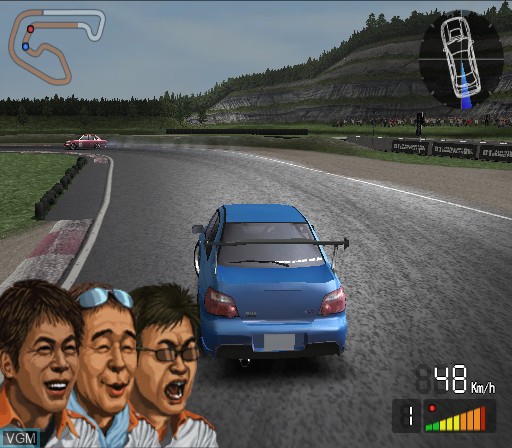 In-game screen of the game D1 Professional Drift Grand Prix Series 2005 on Sony Playstation 2