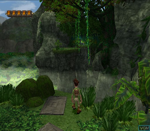 In-game screen of the game Pitfall - The Lost Expedition on Sony Playstation 2