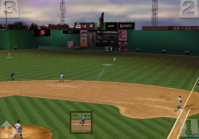 In-game screen of the game Major League Baseball 2K11 on Sony Playstation 2