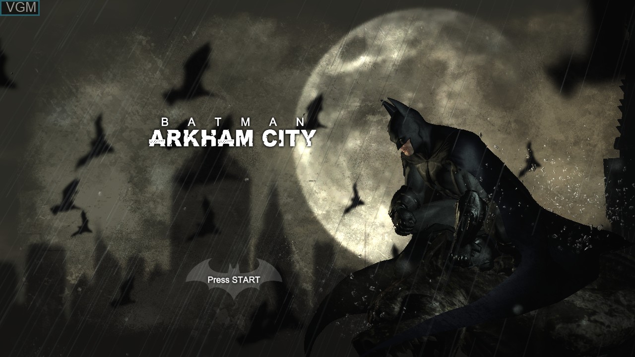 Title screen of the game Batman - Arkham City on Sony Playstation 3