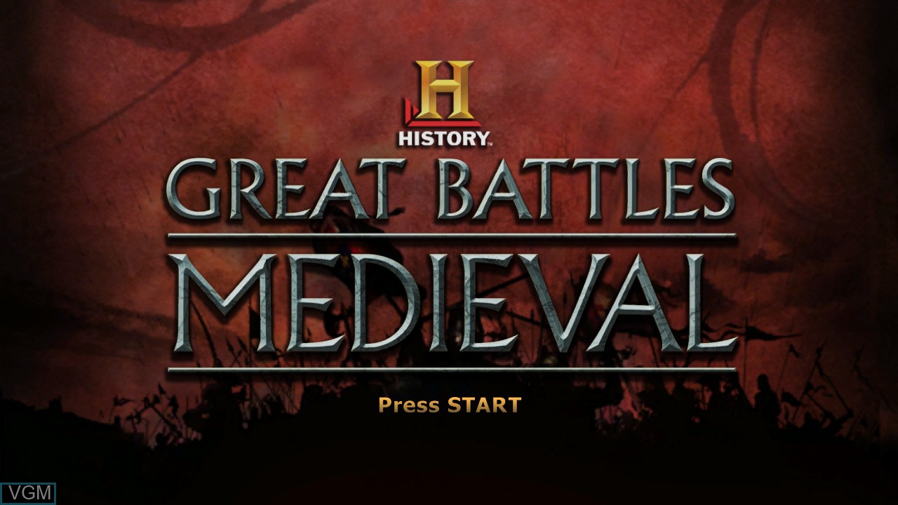 Title screen of the game History Channel, The - Great Battles - Medieval on Sony Playstation 3