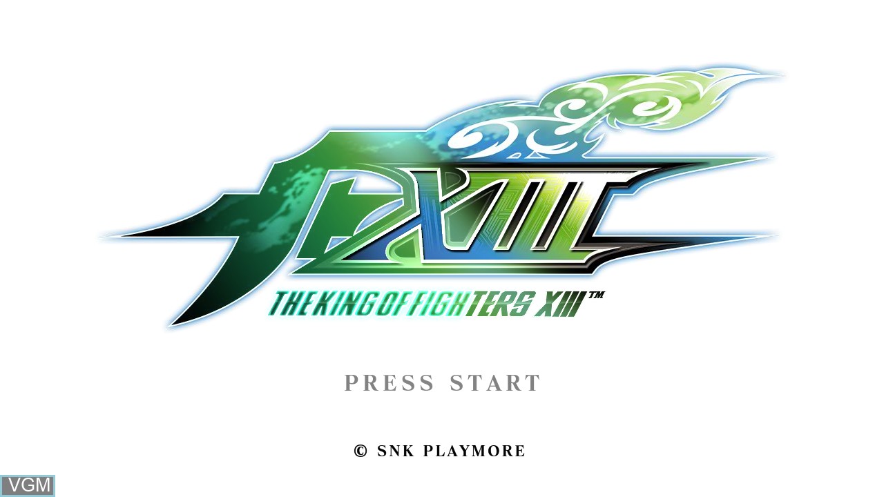 Title screen of the game King of Fighters XIII, The on Sony Playstation 3