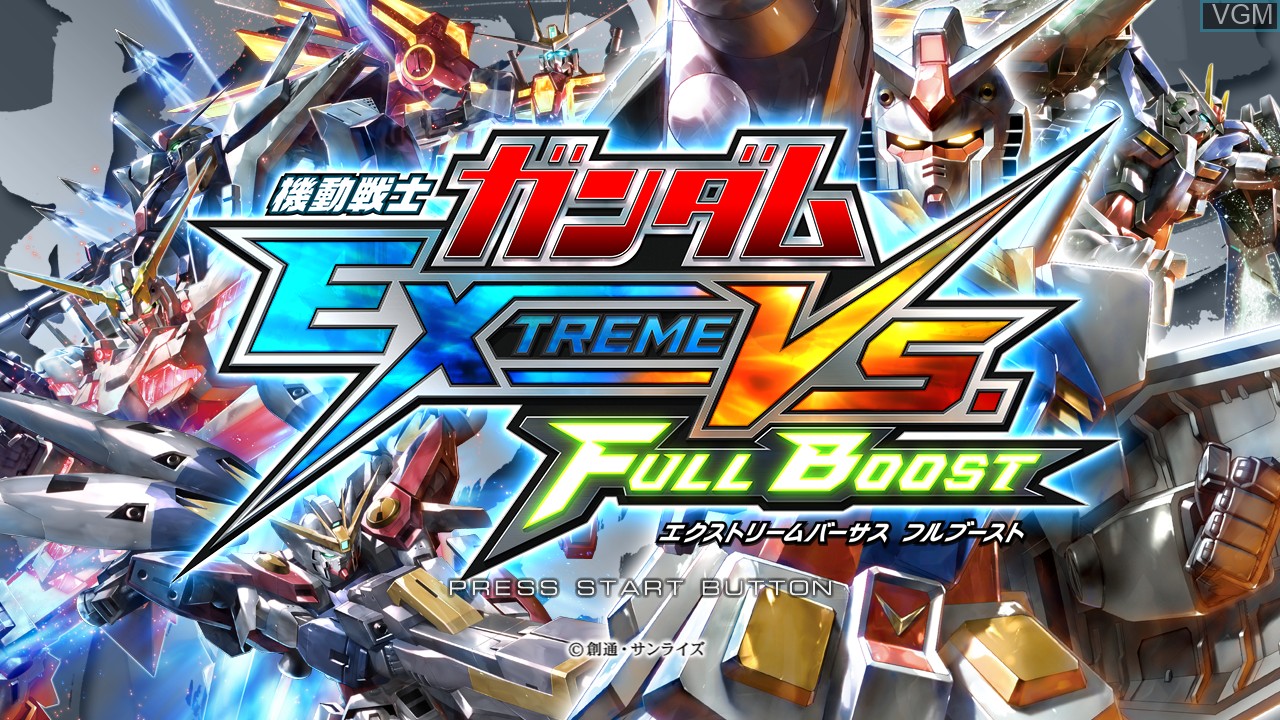 Title screen of the game Kidou Senshi Gundam - Extreme VS Full Boost on Sony Playstation 3