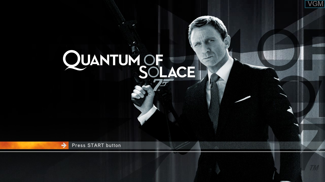 Title screen of the game 007 - Quantum of Solace on Sony Playstation 3