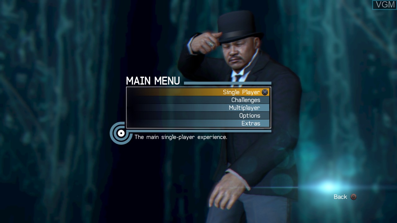 Menu screen of the game 007 Legends on Sony Playstation 3