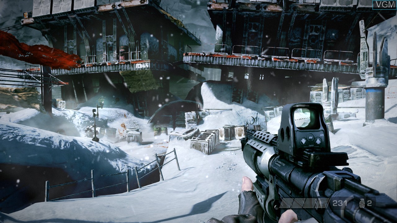 In-game screen of the game Killzone 3 on Sony Playstation 3