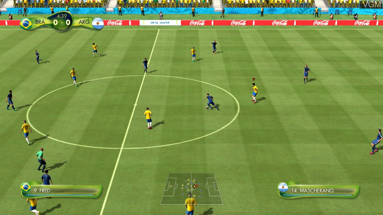 In-game screen of the game 2014 FIFA World Cup Brazil on Sony Playstation 3