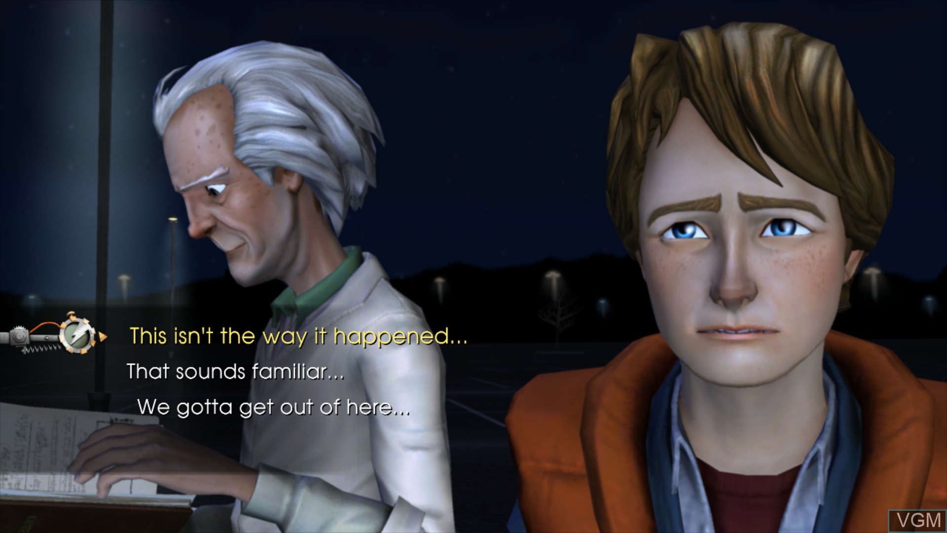 In-game screen of the game Back to the Future - The Game on Sony Playstation 3